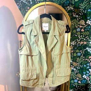 Madewell | Olive Green Safari Utility Vest | Size S | EUC